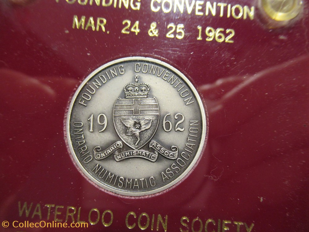 1962 Numismatic Association Convention Medal - Kitchener, Ontario 4 medailles canada 1962 numismatic association convention medal kitchener ontario
