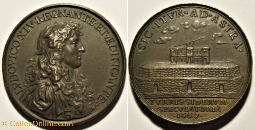 medailles france royaux noblesse louis xiv 1667 inauguration de observatoire de paris