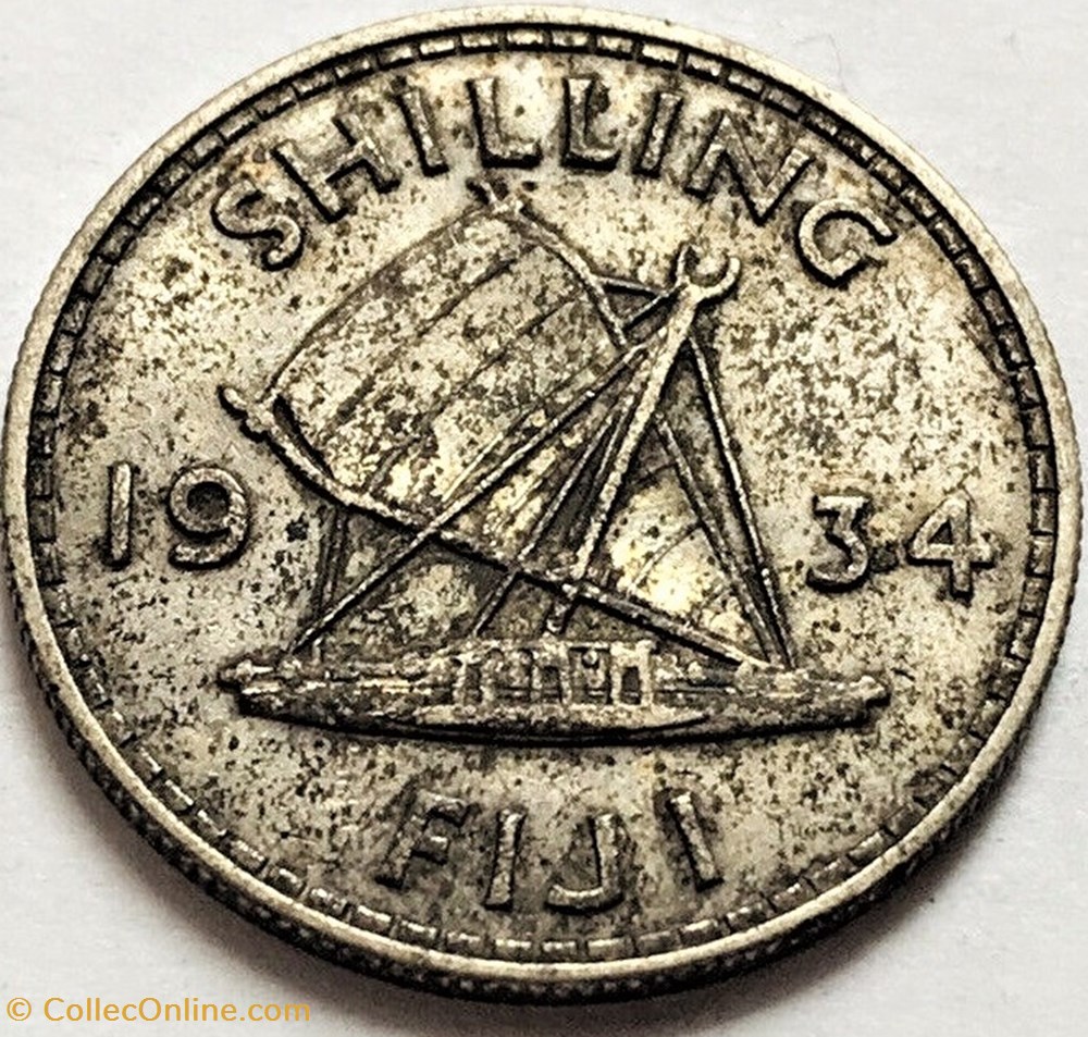 George V - One Shilling 1934 - Fiji monnaie monde ile fidji george v one shilling 1934 fiji