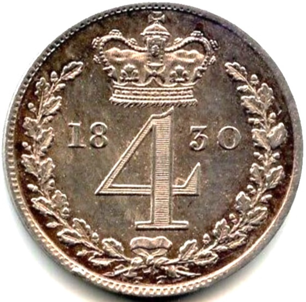 George IV - 4 Pence 1830 Maundy - Great Britain monnaies monde royaume uni george iv 4 pence 1830 maundy great britain