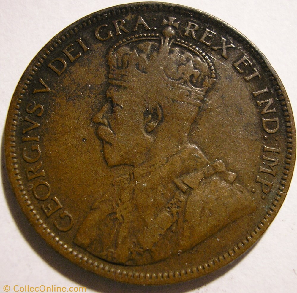 George V - 1 Cent 1918 (ex.2) monnaie monde canadum george v 1 cent 1918 ex 2