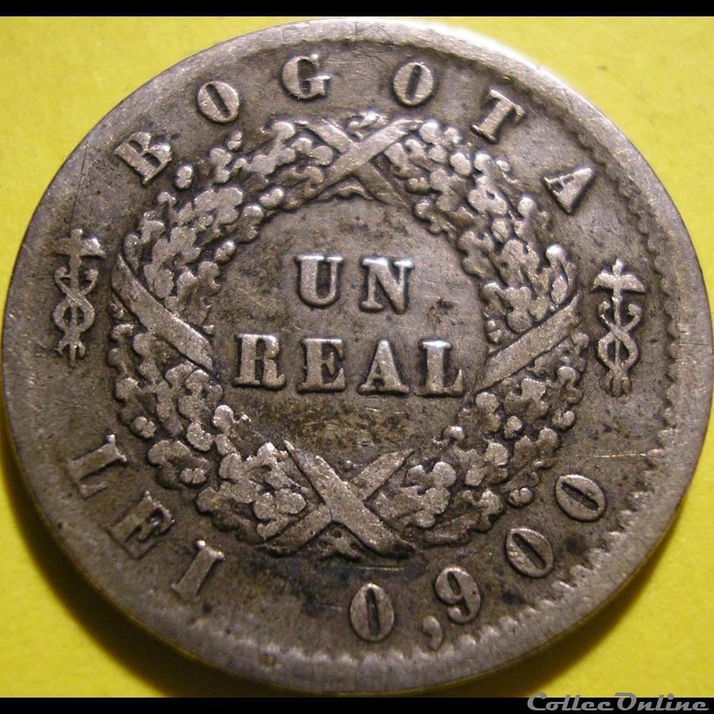 1 Real 1852 Bogota - Nueva Granada monnaie monde colombie 1 real 1852 bogota nueva granada