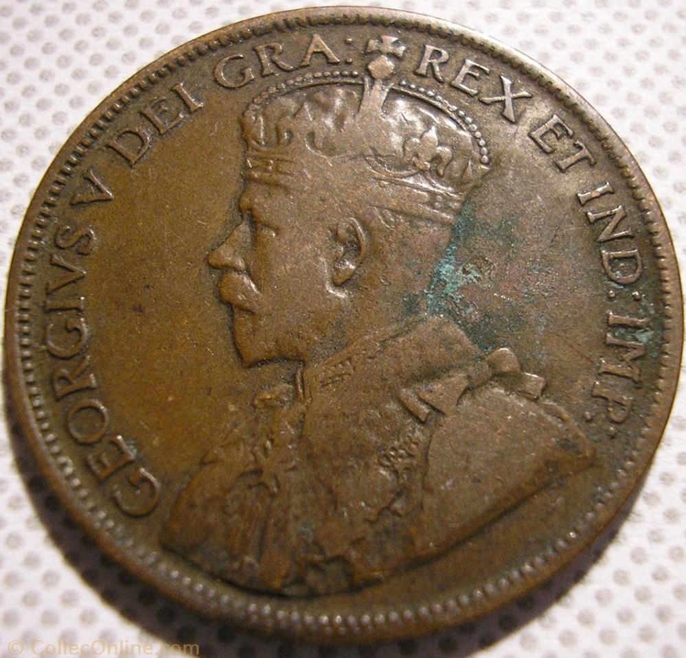 George V - 1 Cent 1916 (ex.2) monnaie monde canadum george v 1 cent 1916 ex 2