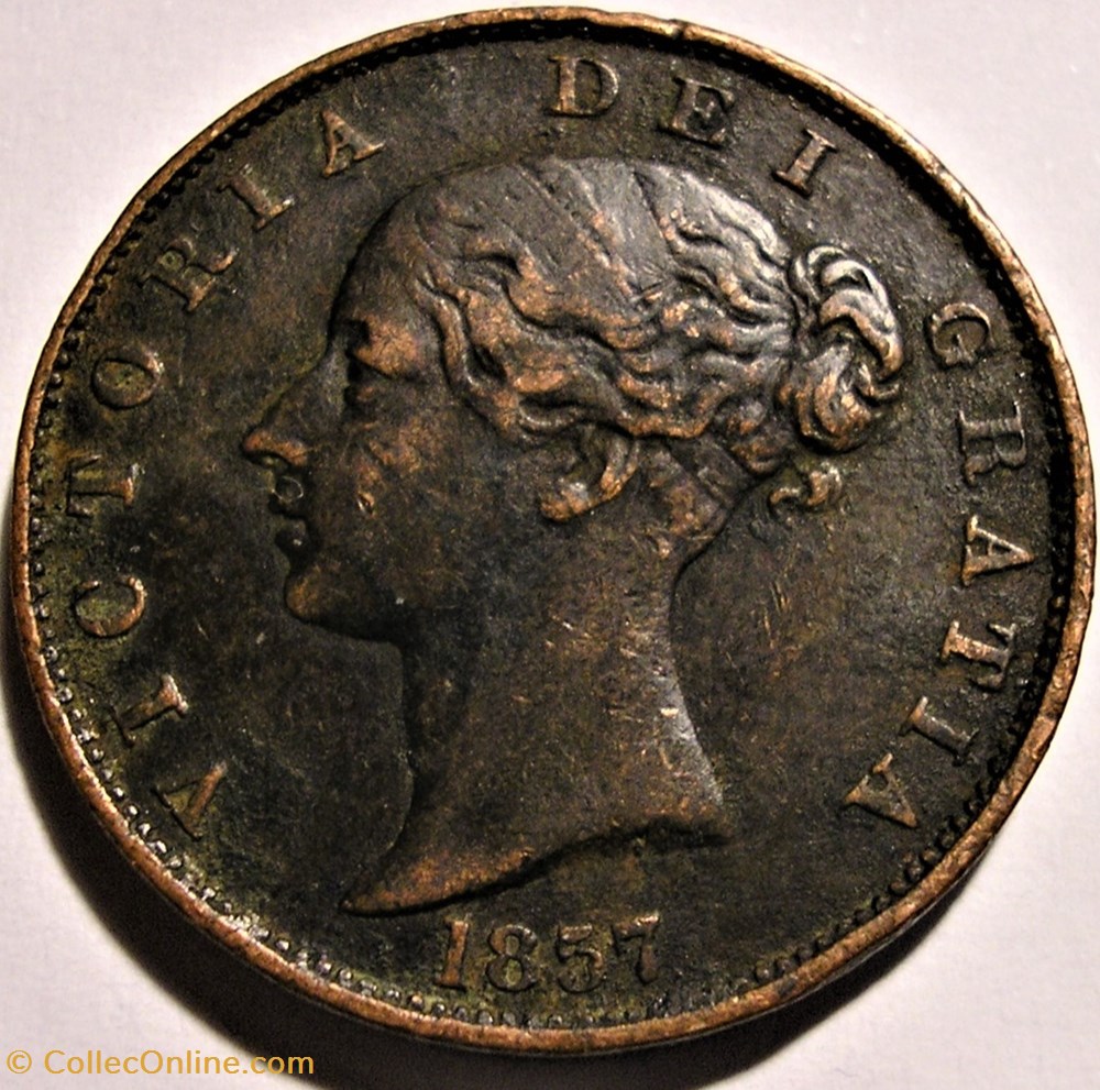 Victoria - HalfPenny 1857 - Kingdom of Great Britain monnaies monde royaume uni victoria halfpenny 1857 kingdom of great britain
