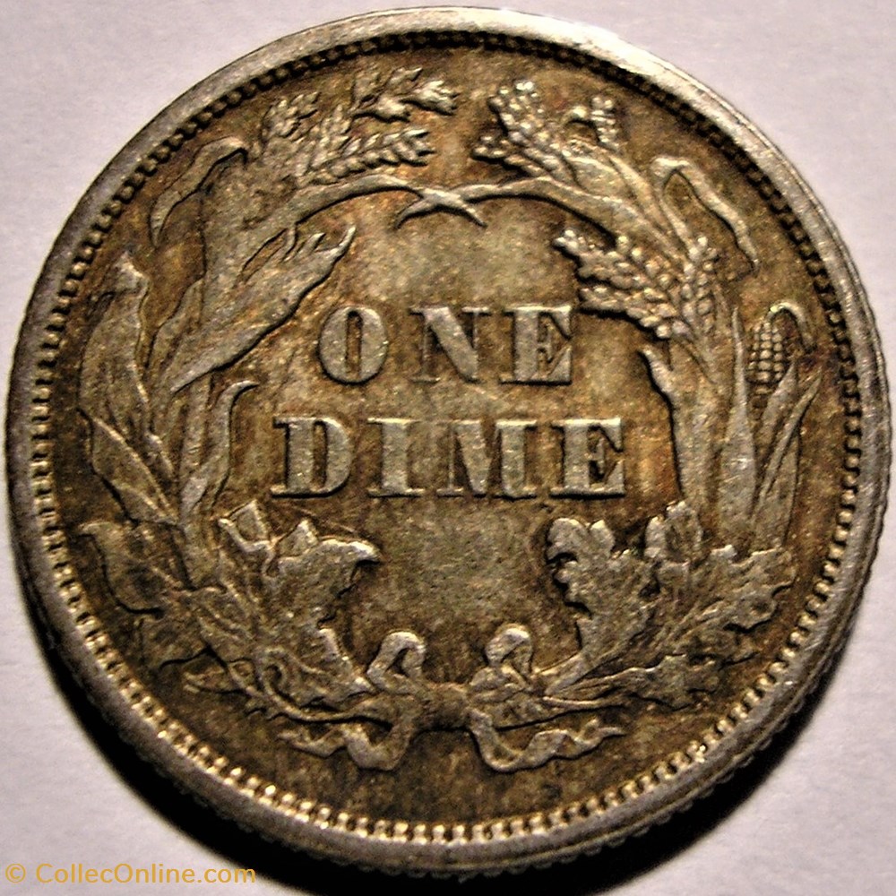 monnaies monde etats unis 1873 dime 10 cent arrows