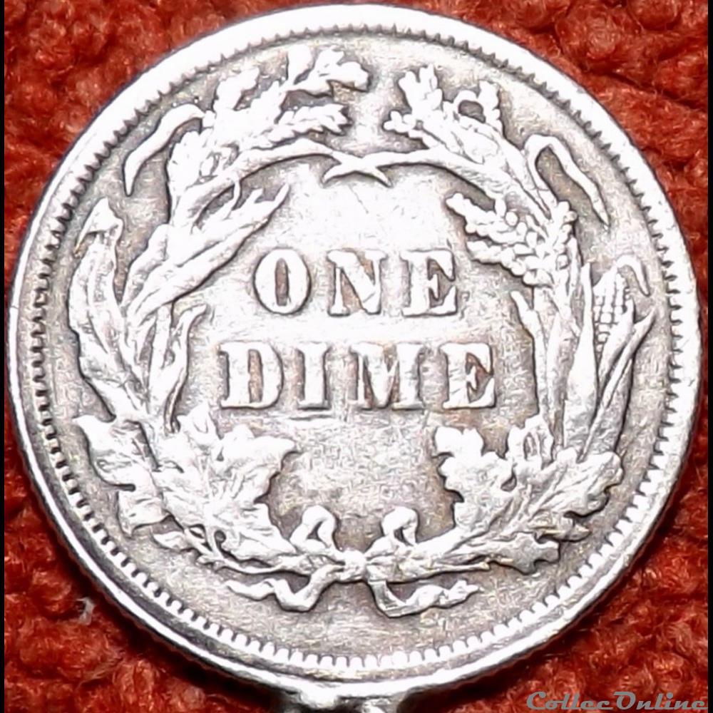 1886 Dime / 10 Cents monnaies monde etats unis 1886 dime 10 cents