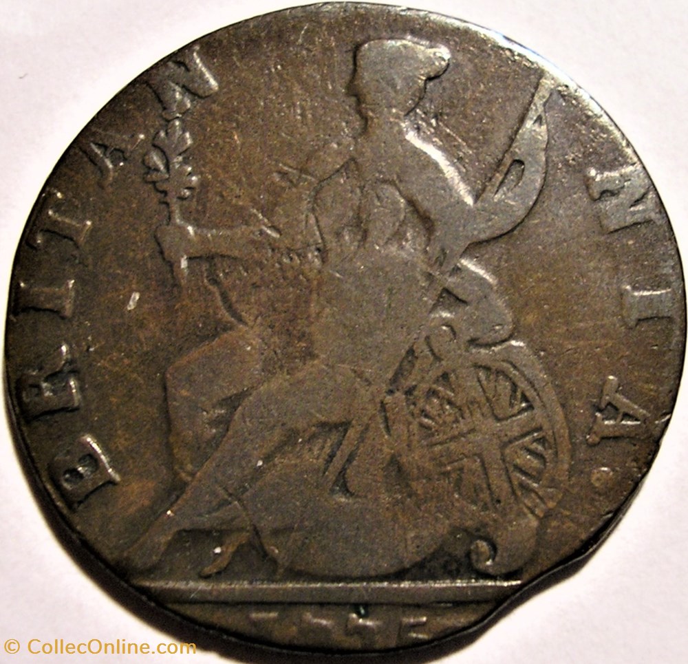 monnaie monde etat uni 1775 half penny no regal george iii great britain ex 12