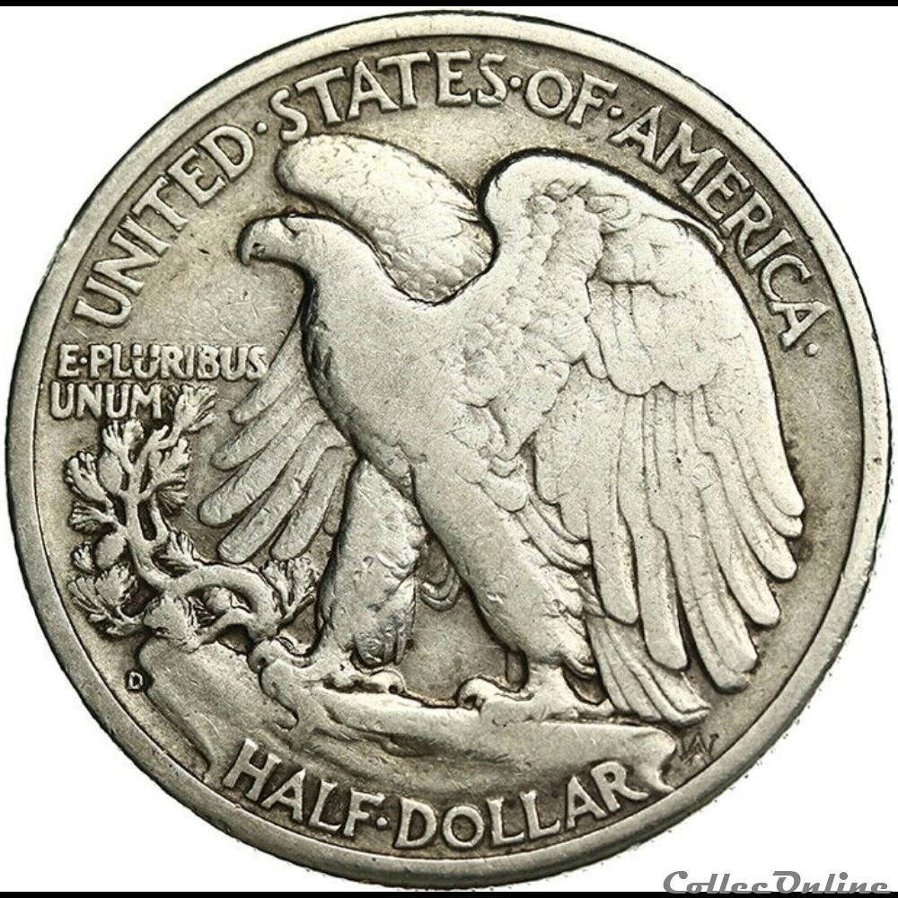 1945 Denver Half $ 2 monnaie monde etat uni 1945 denver half