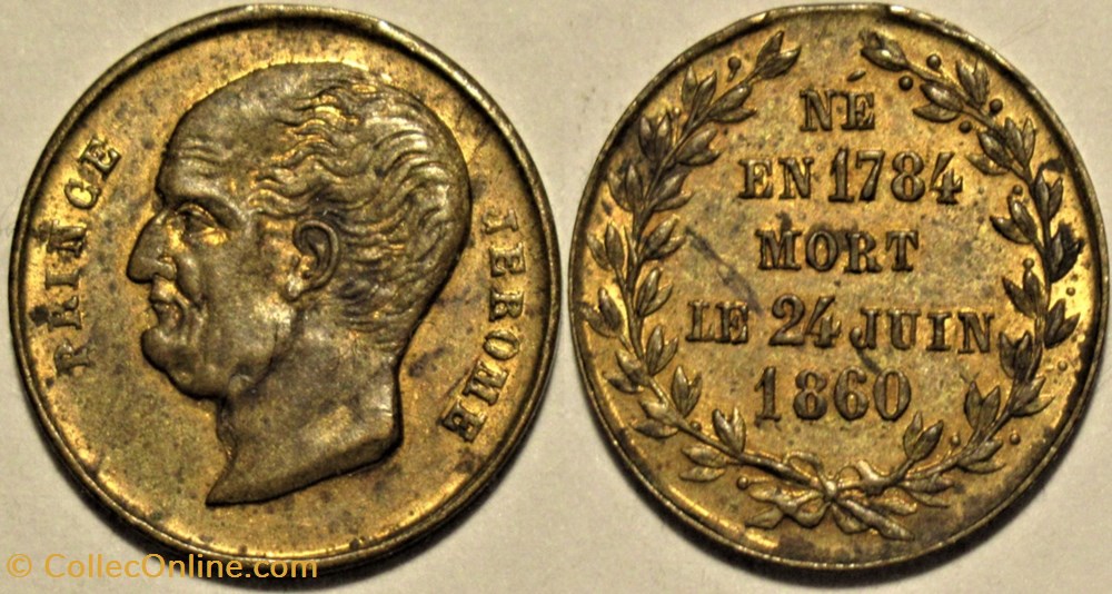 medailles france second empire jerome bonaparte medaillette 1860