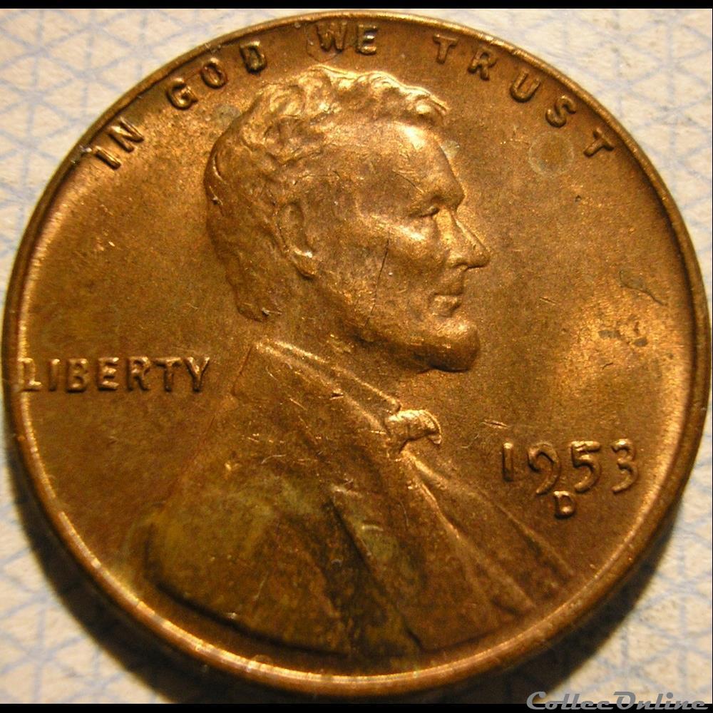 monnaies monde etats unis 1953 d one cent