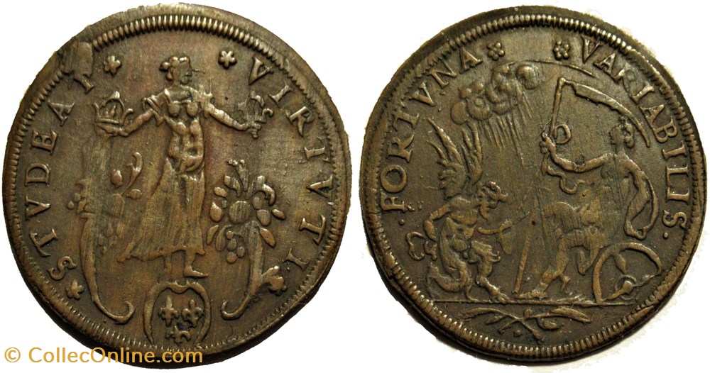 Charles IX de France - c.1560-74 Rechenpfennig, Nürnberg - Temps & Minerve monnaies paranumismatique jetons poids charles ix de france c 1560 74 rechenpfennig nurnberg temps minerve