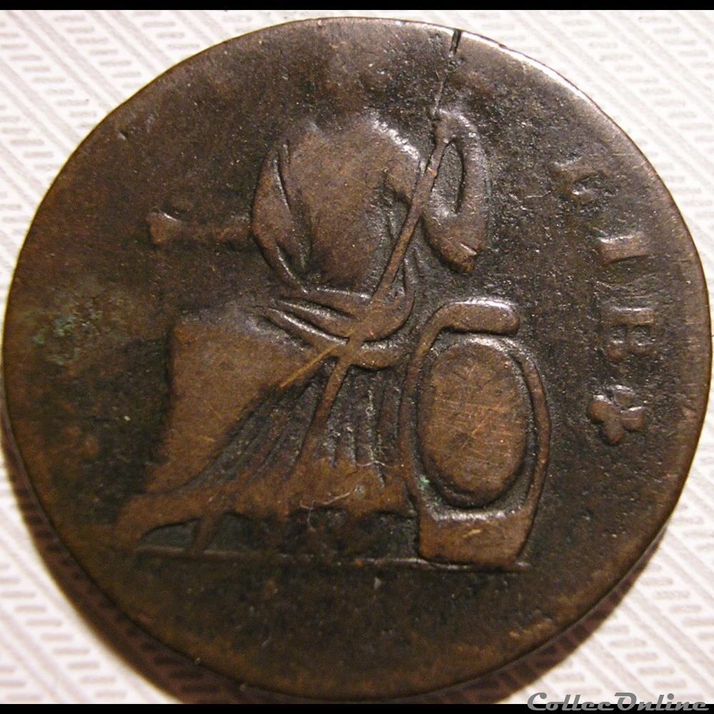 monnaie monde etat uni 1787 nova eborac half penny new york