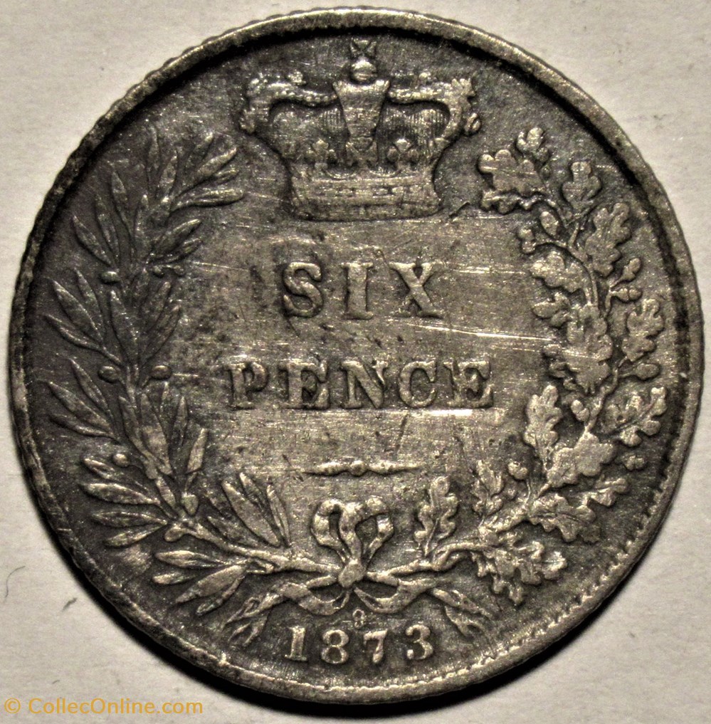 Victoria - Sixpence 1873 Kingdom of Great Britain monnaies monde royaume uni victoria sixpence 1873 kingdom of great britain