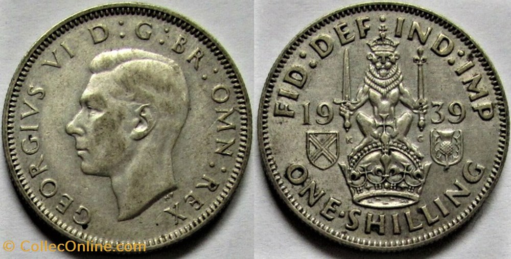 George VI - One Shilling 1939 - Scotland monnaies monde royaume uni george vi one shilling 1939 scotland