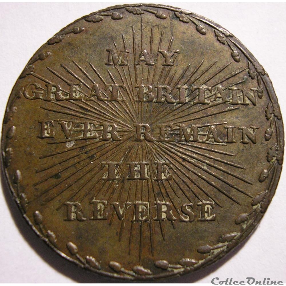 monnaie monde royaume uni 1794 halfpenny satirical map of france middlesex