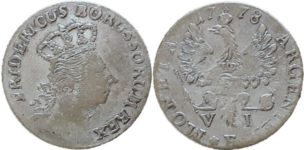 Friedrich II the Great - 6 Gröscher 1778 - Kingdom of Prussia monnaies europe medievale saint empire romain germanique friedrich ii the great 6 groscher 1778 kingdom of prussia
