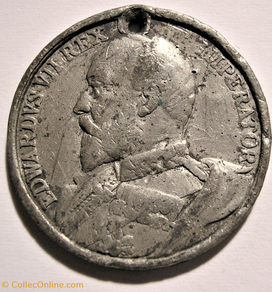 Edward VII - 1909 Royal Visit at Gloucester, Token - UK 2 monnaie jeton mereaux edward vii 1909 royal visit at gloucester token uk