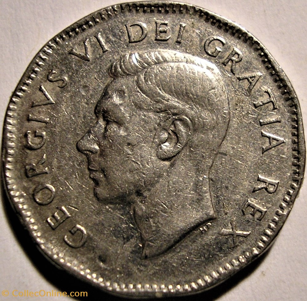 George VI - Five Cents 1949 monnaie monde canadum george vi five cents 1949