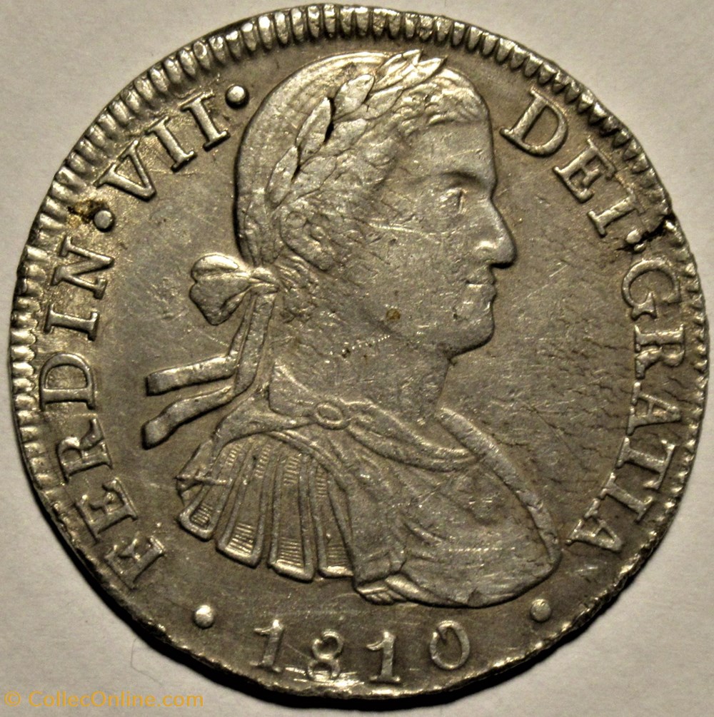 monnaies monde mexique 1810 mexico 8 reales fernando vii de espana