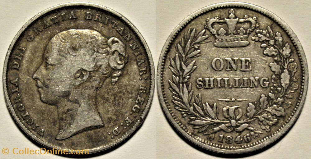 Victoria - 1 Shilling 1846 - Kingdom of Great Britain monnaies monde royaume uni victoria 1 shilling 1846 kingdom of great britain
