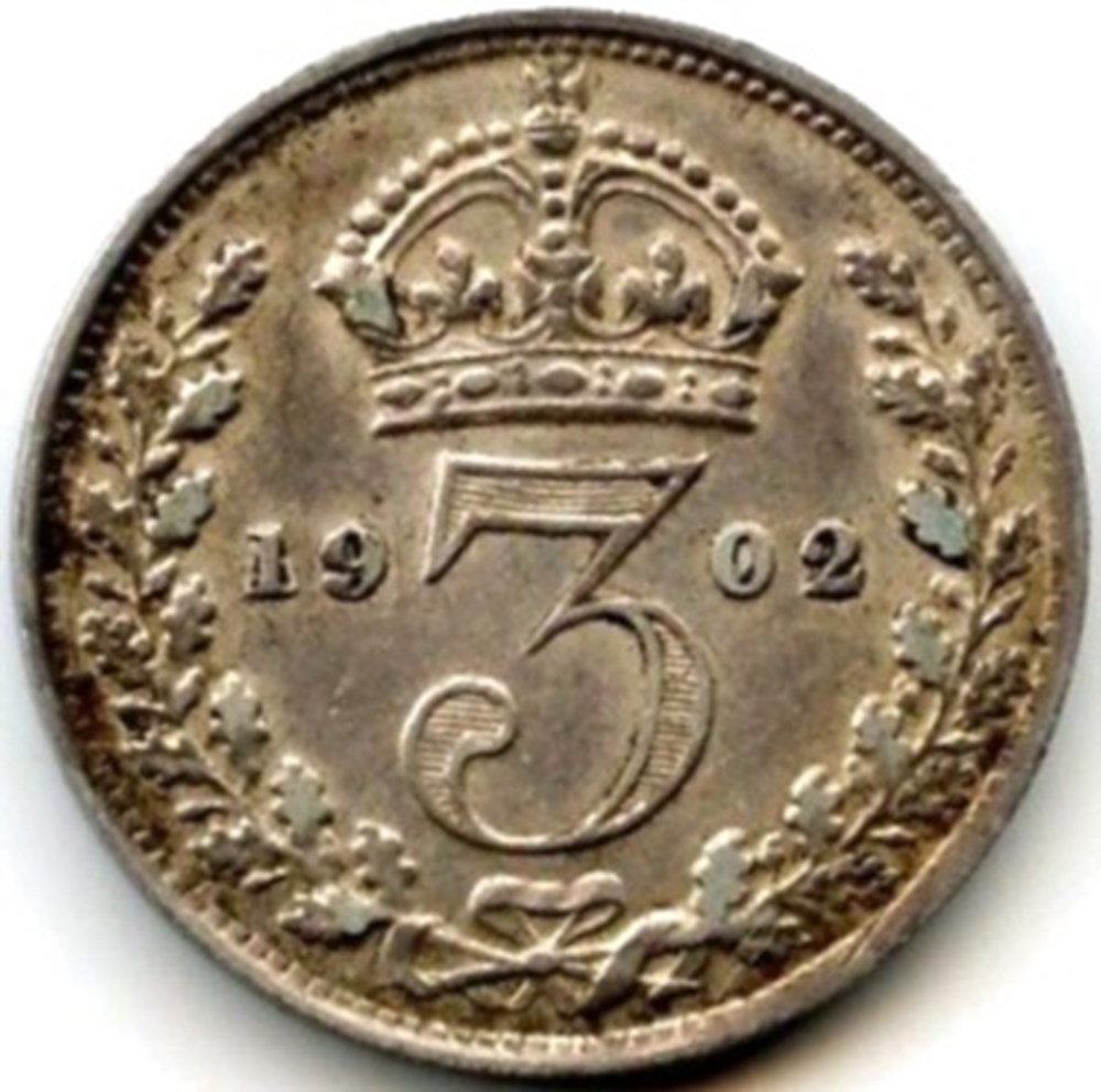 Edward VII - 3 Pence 1902 - United Kingdom of G.B. monnaies monde royaume edward vii 3 pence 1902 united kingdom of g b