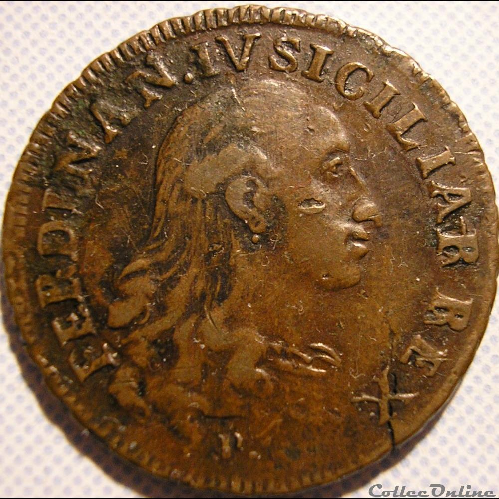 1790 Royaume de Naples, 12 Cavalli / Grano - Ferdinando IV monnaie monde italie 1790 royaume de naples 12 cavalli grano ferdinando iv