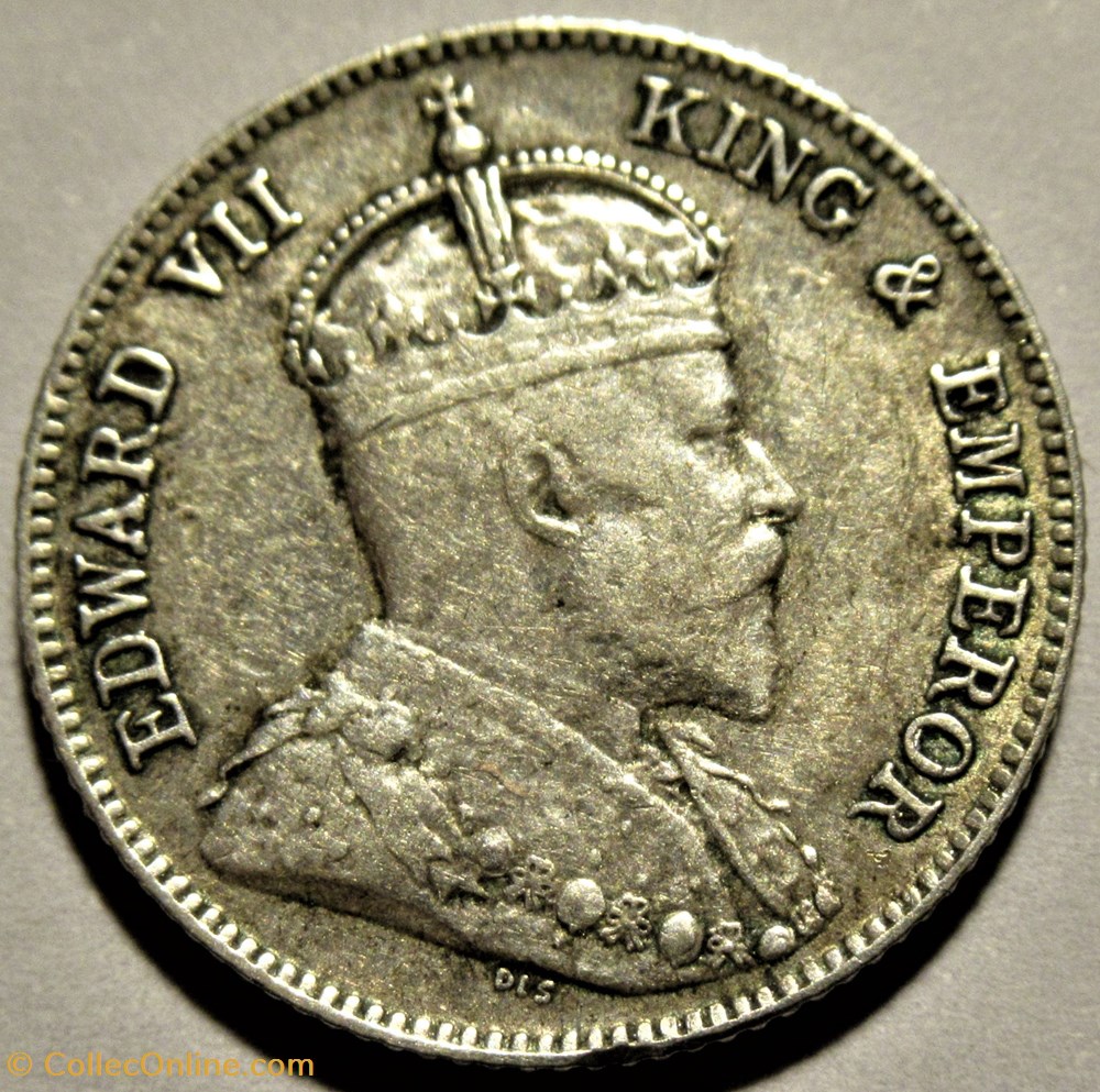 Edward VII - 25 Cents 1906 - British East Africa 2 monnaies monde kenya edward vii 25 cents 1906 british east africa