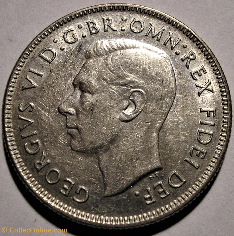 George VI - One Florin 1951, 50 Years of Federation - Australia (ex.2) monnaies monde australie george vi one florin 1951 50 years of federation australia ex 2