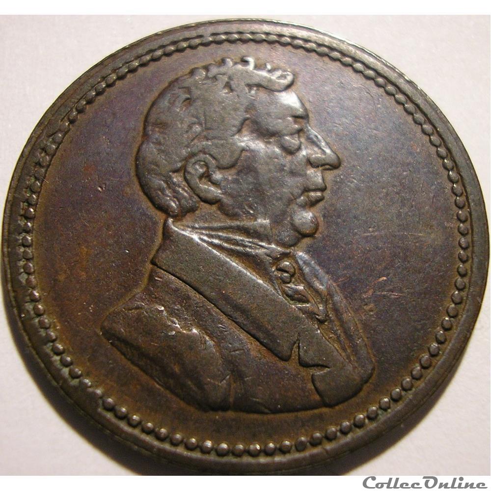 Wellington - HalfPenny Token 1815 Waterloo 3 monnaie monde canadum wellington halfpenny token 1815 waterloo