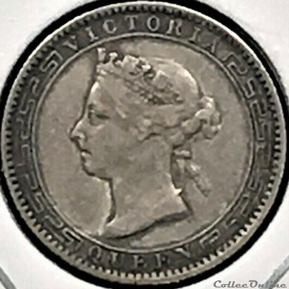 Victoria - 25 Cents 1900 Ceylon 3 monnaies monde sri lanka victoria 25 cents 1900 ceylon