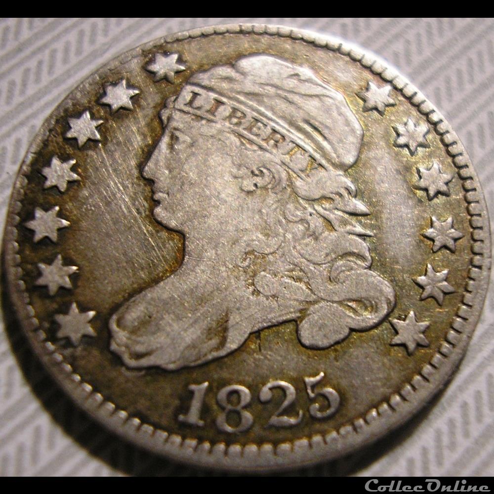 1825 Dime - 10 Cents 3 monnaie monde etat uni 1825 dime 10 cents