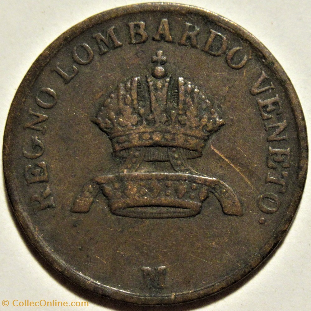 1822 Regno Lombardo-Veneto, 1 Centesimo - Franz I d'Asburgo-Lorena (ex.2) 2 monnaies monde italie 1822 regno lombardo veneto 1 centesimo franz i asburgo lorena ex 2