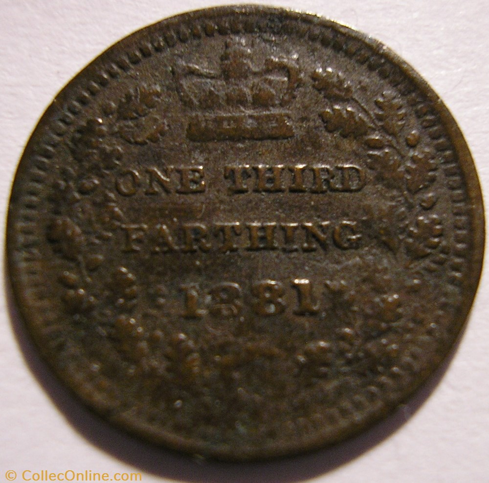 Victoria - One Third Farthing 1881 - Kingdom of Great Britain monnaies monde royaume uni victoria one third farthing 1881 kingdom of great britain