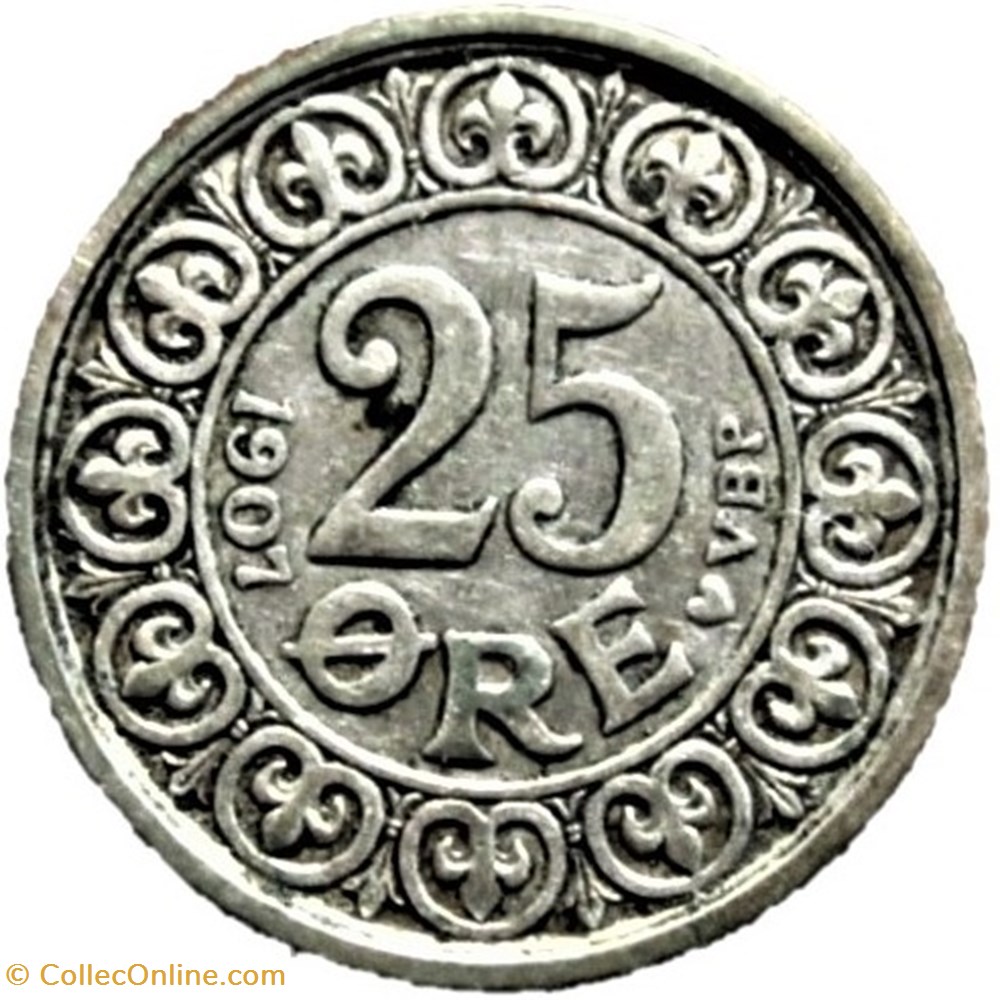 Frederik VIII Denmark - 25 Øre 1907 monnaies monde danemark frederik viii denmark 25 re 1907