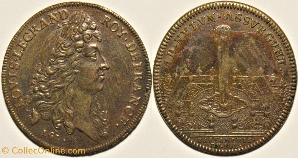 Louis XIV - c.1670 Bâtiments du Roi, Jeton par L. Gottlieb Lauffers monnaies paranumismatique jetons poids louis xiv c 1670 batiments du roi jeton par l gottlieb lauffers
