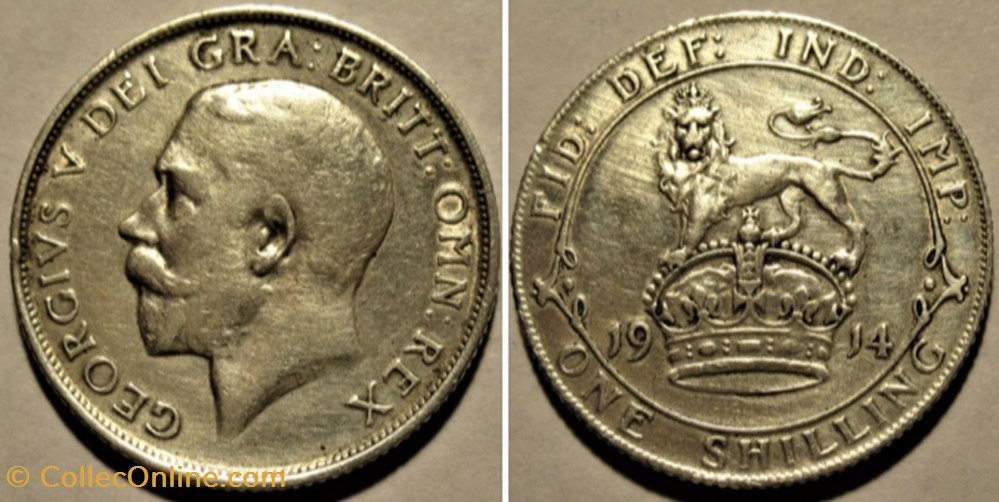 George V - One Shilling 1914 - Great Britain monnaies monde royaume uni george v one shilling 1914 great britain