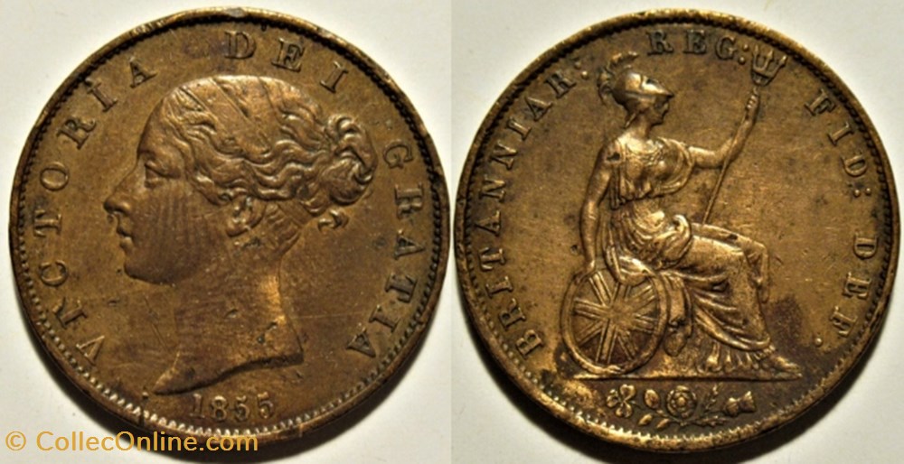 Victoria - HalfPenny 1855 - Kingdom of Great Britain (ex.2) monnaies monde royaume uni victoria halfpenny 1855 kingdom of great britain ex 2