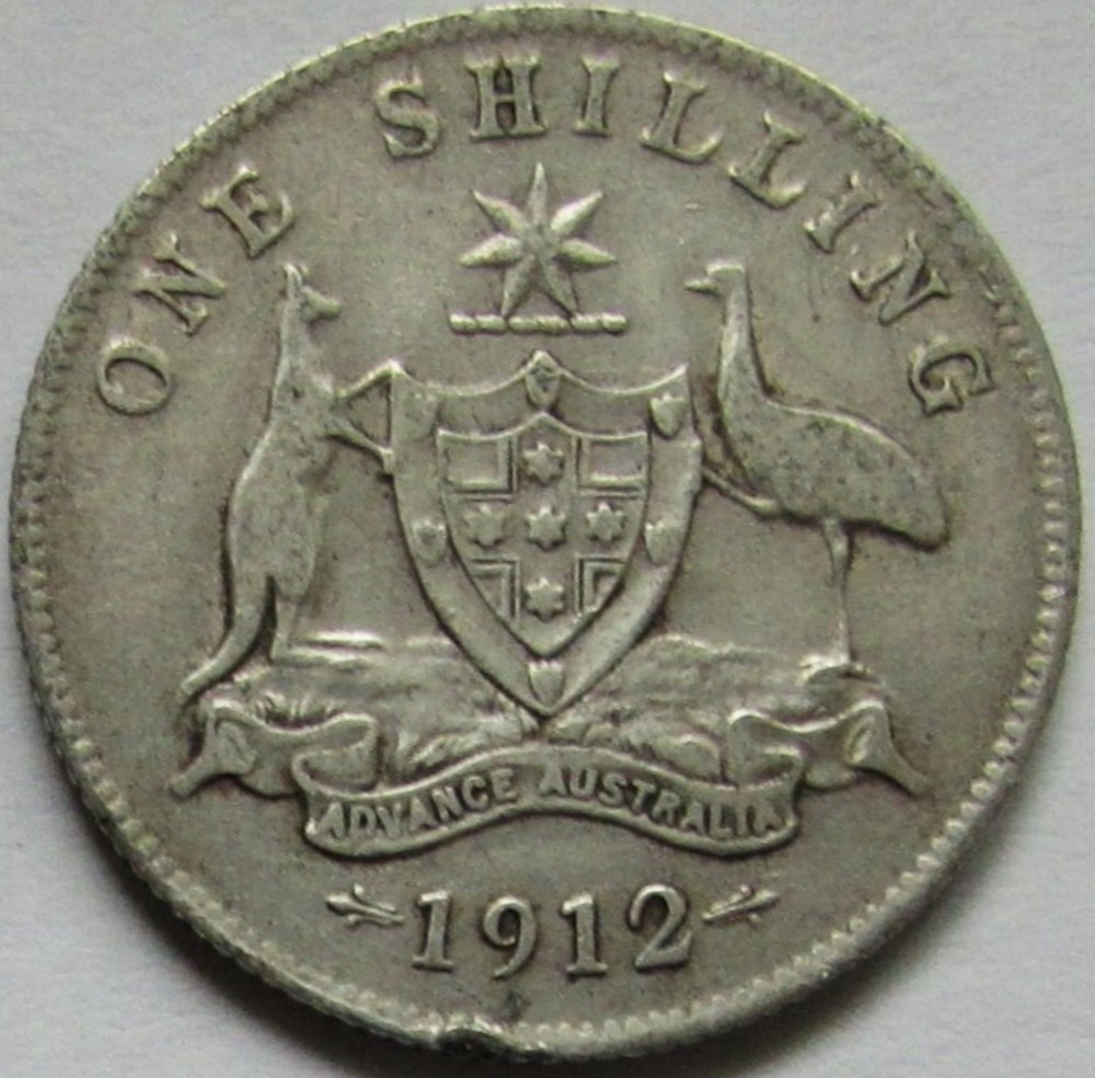George V - One Shilling 1912 - Australia monnaies monde australie george v one shilling 1912 australia