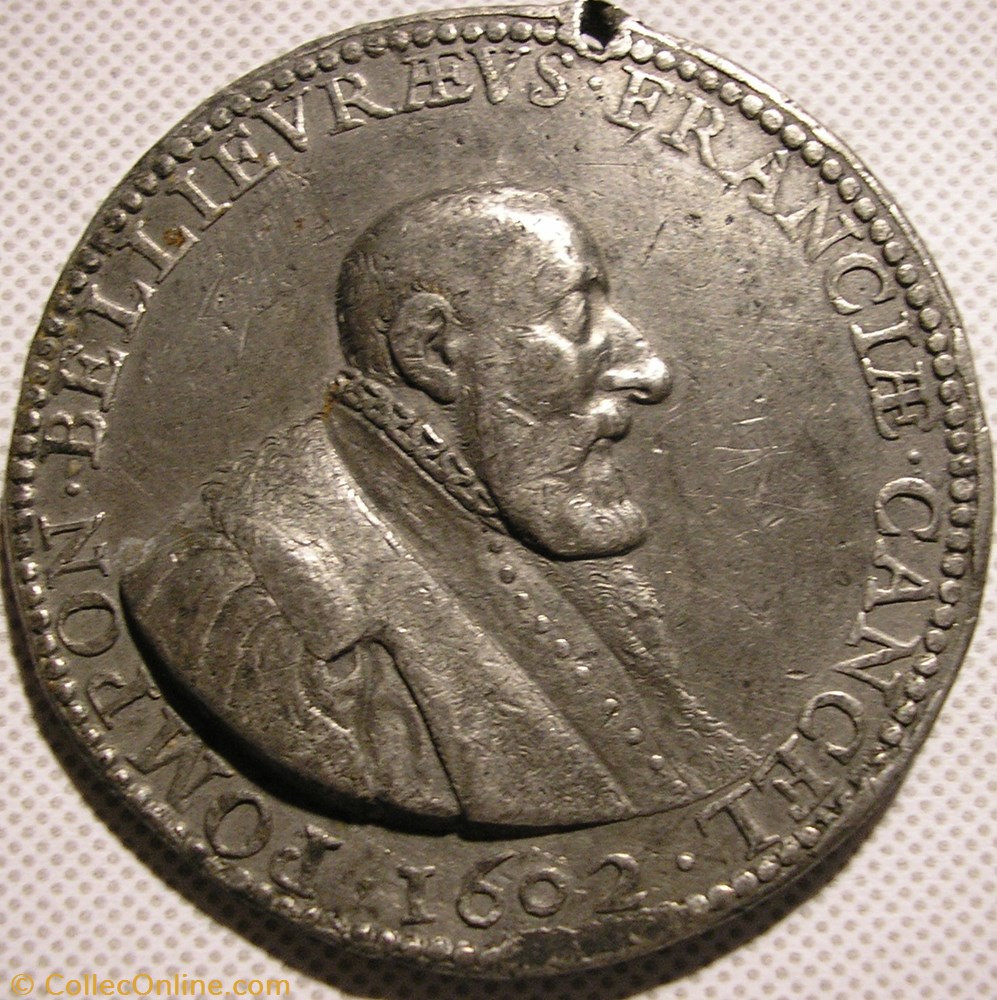 medailles france royaux noblesse pomponne de bellievre chancelier medaille 1602