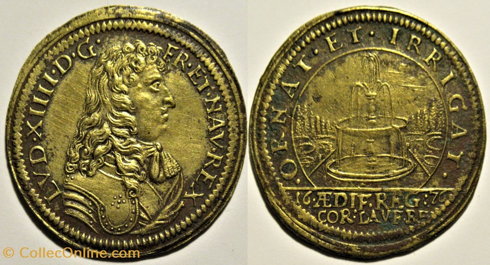Louis XIV - 1676 Louvre, Jeton de Nuremberg monnaies paranumismatique jetons poids louis xiv 1676 louvre jeton de nuremberg