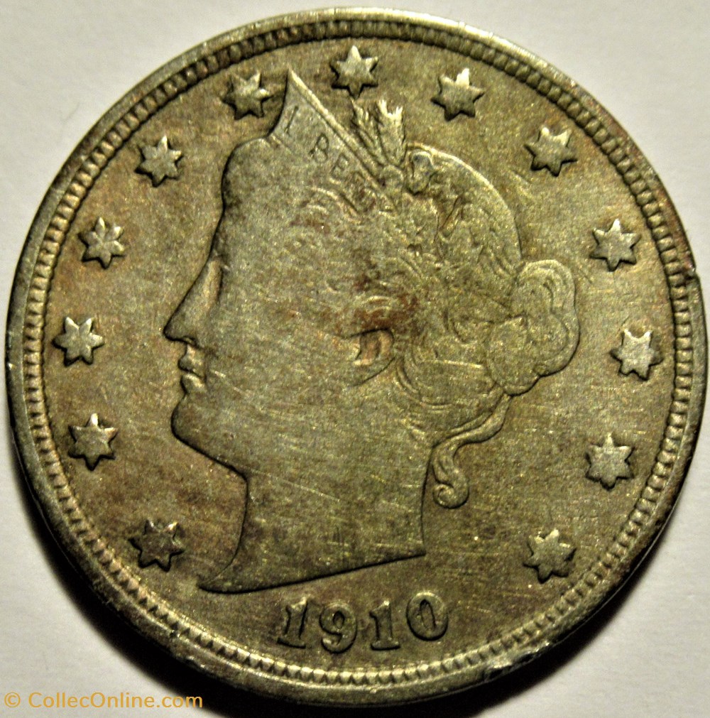 1910 5 Cents monnaies monde etats unis 1910 5 cents