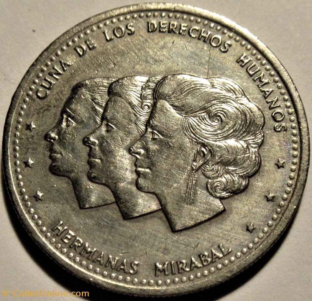 Dominican Republic - 25 Centavos 1987, Mirabal sisters monnaies monde dominique dominican republic 25 centavos 1987 mirabal sisters