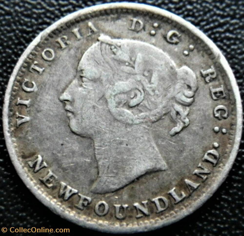 Victoria - 5 Cents 1896 Newfoundland 3 monnaie monde canadum victoria 5 cents 1896 newfoundland