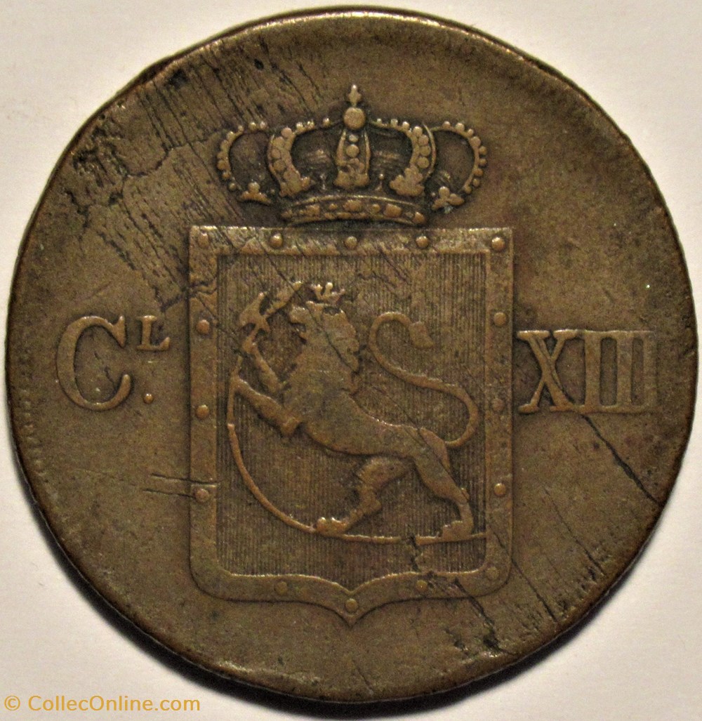 Karl XIII (II) of Sweden - 1 Skilling 1816 Norway - error monnaies monde norvege karl xiii ii of sweden 1 skilling 1816 norway error