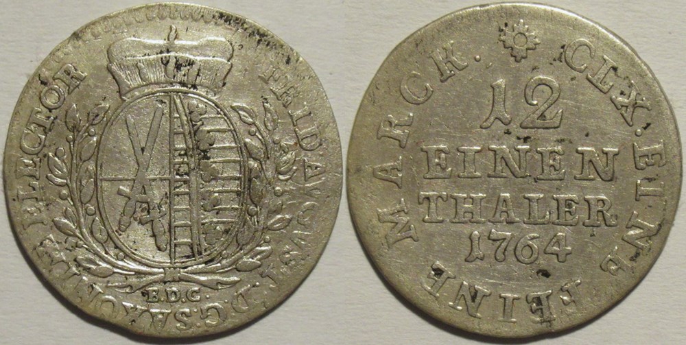 monnaies europe medievale saint empire romain germanique friedrich august iii 1 12 thaler 1764 leipzig electorate of saxony 2ex