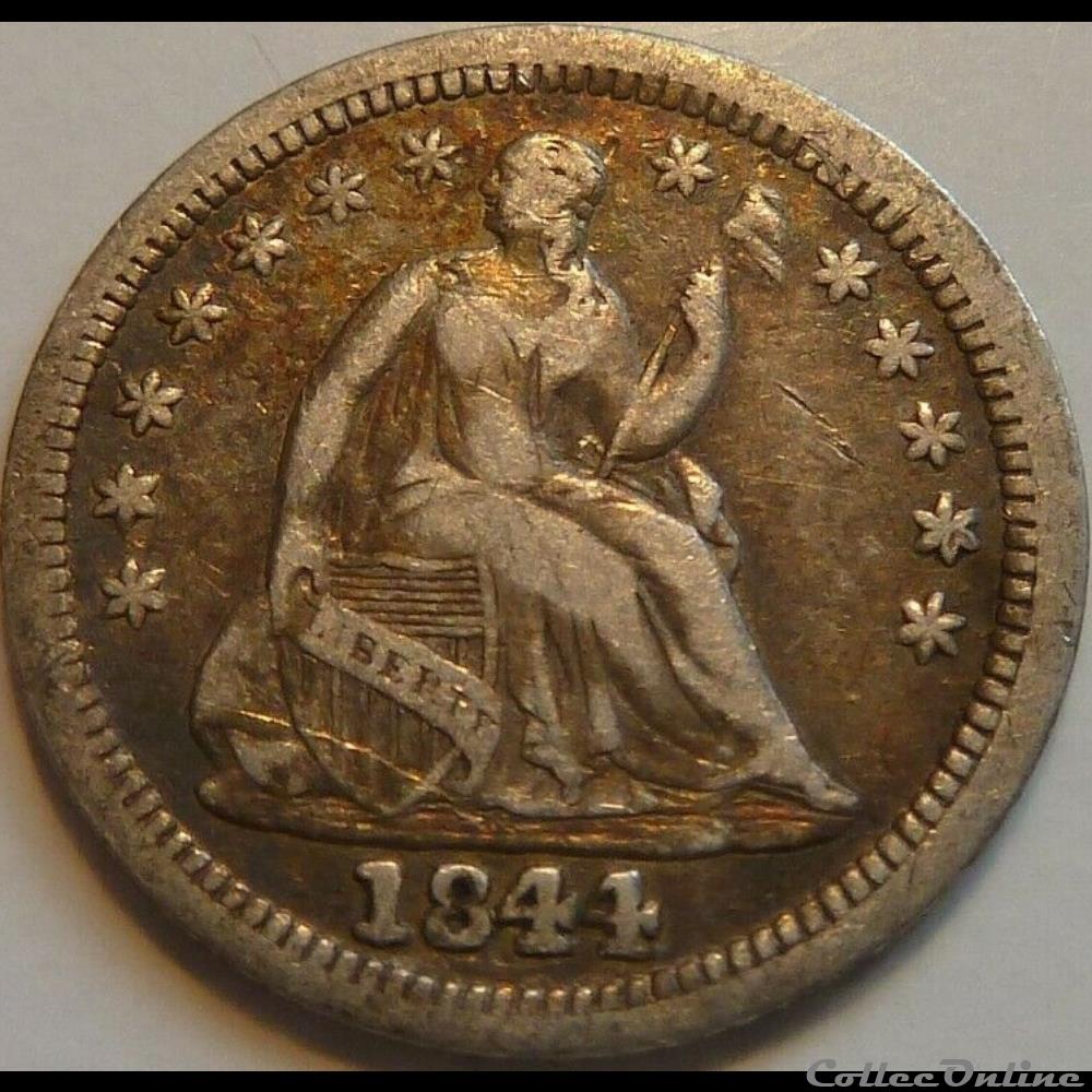 1844 Half Dime monnaies monde etats unis 1844 half dime