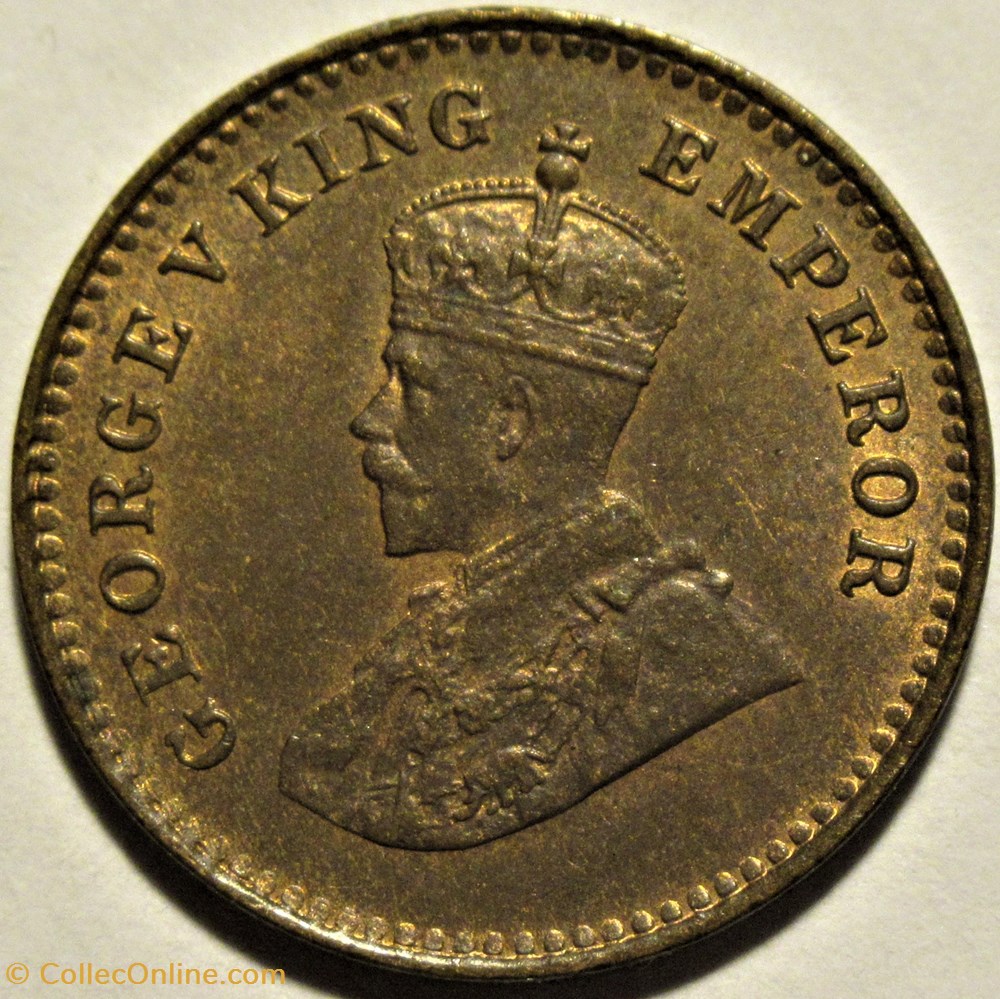 George V - 1/12 Anna 1934 Calcutta - British India Empire 2 monnaies monde inde george v 1 12 anna 1934 calcutta british india empire