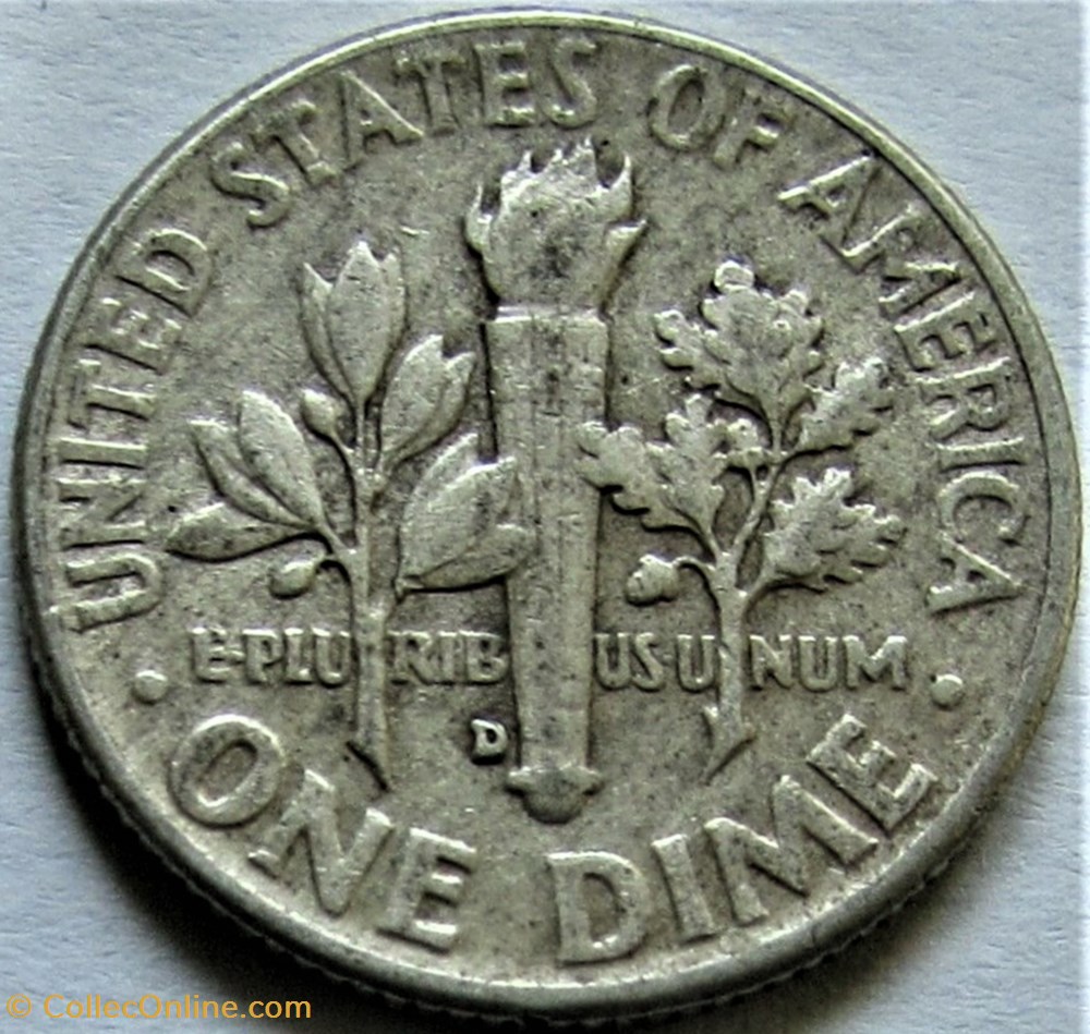 1961 Denver Dime - Doubling 2 monnaies monde etats unis 1961 denver dime doubling