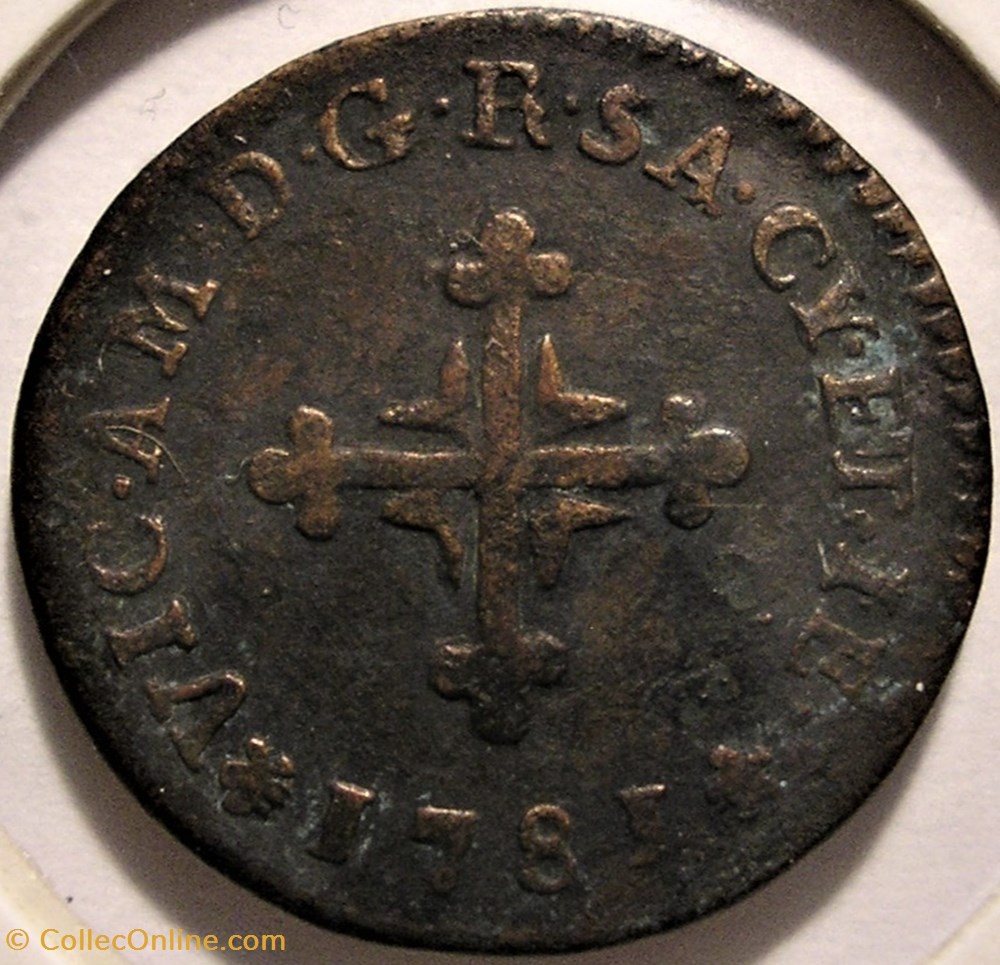 1781 Royaume de Sardaigne, 1/2 Soldo - Victor-Amédée III de Savoie monnaies monde italie 1781 royaume de sardaigne 1 2 soldo victor amedee iii de savoie