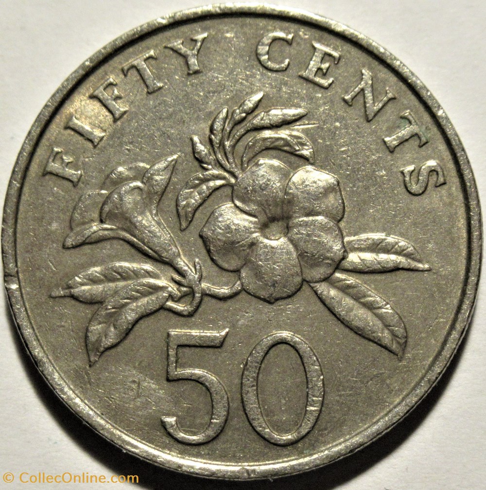 Singapore - 50 Cents 1987 monnaies monde singapour singapore 50 cents 1987